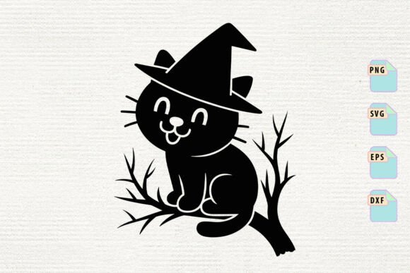 A Witchy Cat Silhouette: Essential Graphics for Craft & Design Blogs