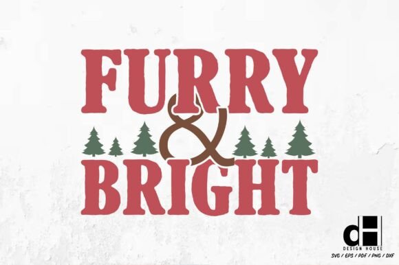 Furry and Bright Christmas Dog Graphics for Crafts