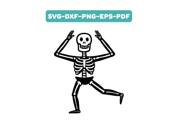 Happy Skeleton Yoga SVG: A Graphics Asset for Creative Crafts