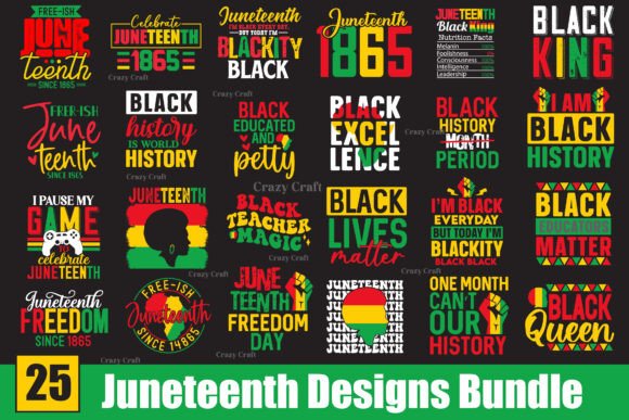 Juneteenth Graphics for Branding and Craft-Based Marketing